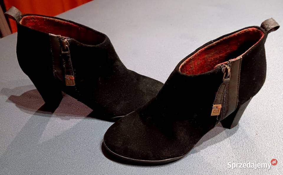 Skórzane botki Tommy Hilfiger