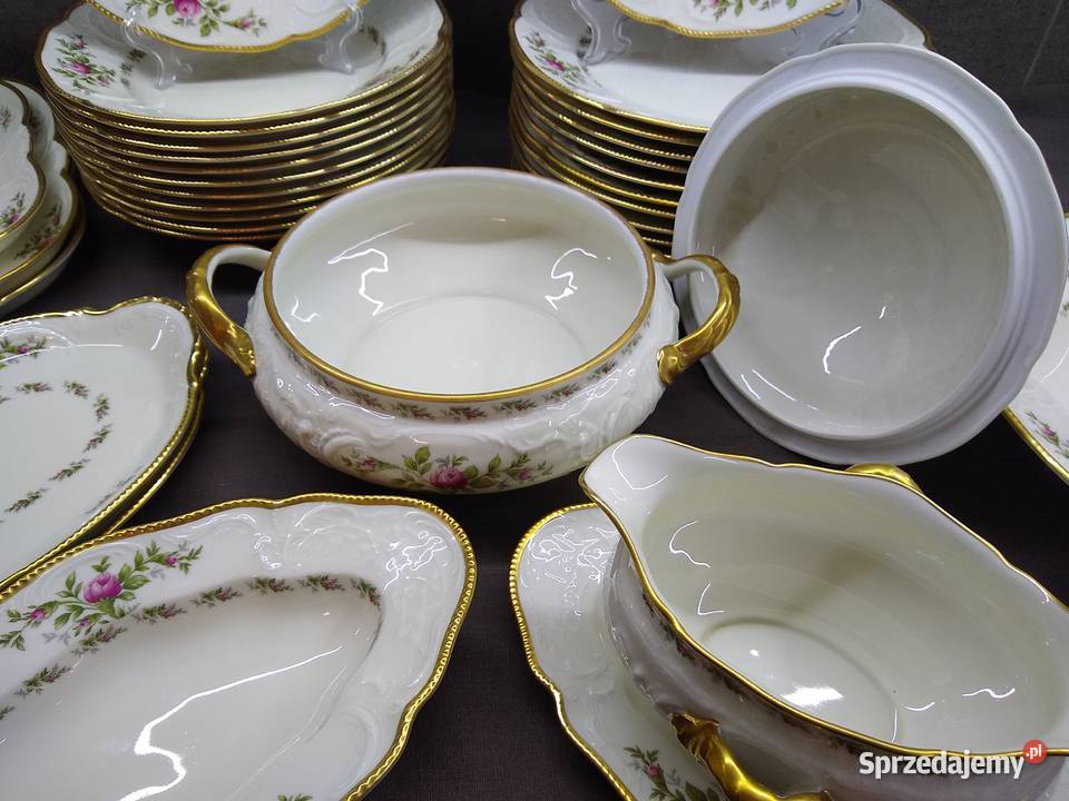 Serwis obiadowy Rosenthal Sanssouci Moosrose 12 Kalisz