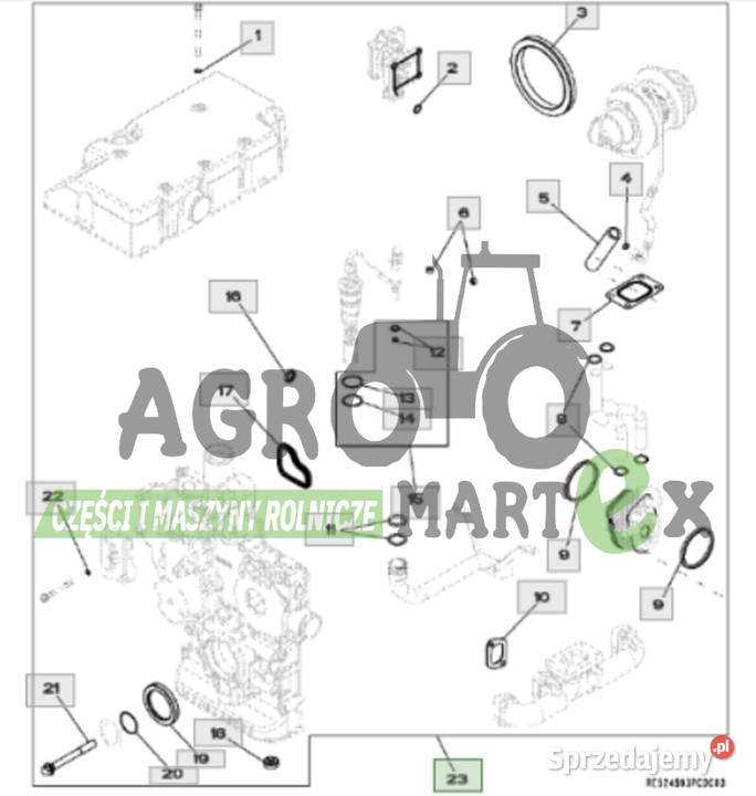 RE524593 ZESTAW USZCZELEK JD