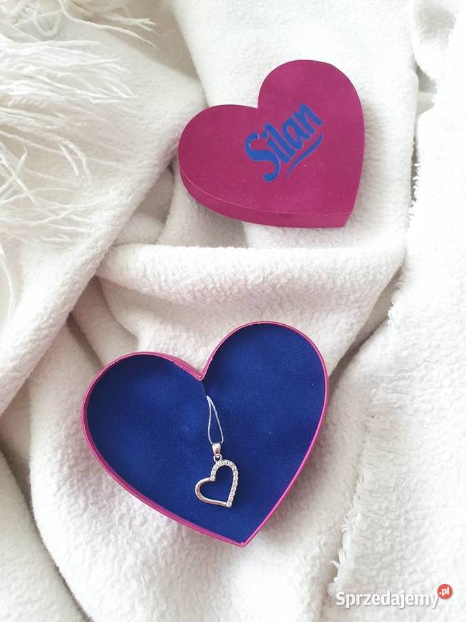 Srebrna zawieszka z cyrkoniami serce YES Kędzierzyn-Koźle