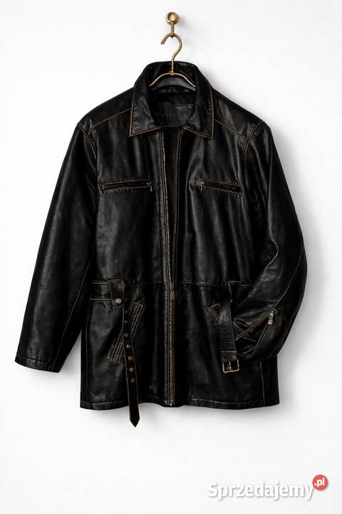 KAVIERI Kurtka Skórzana NOWA Efekt Patyny Black Moda i Styl Wrocław