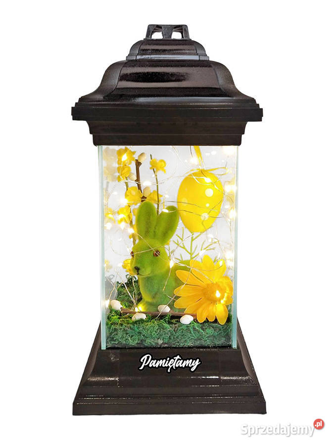 ZNICZ WIELKANOCNY Czarny z dekoracją Wielkanoc Świdnica