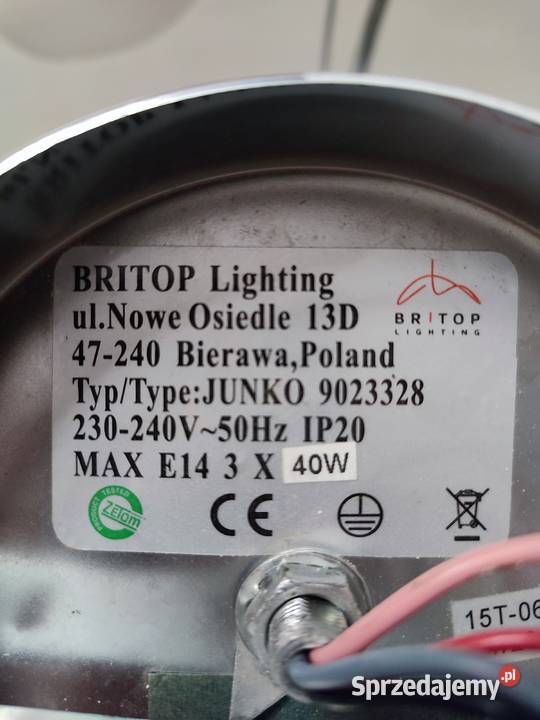 Lampa sufitowa żyrandol JUNKO potrójny Warszawa