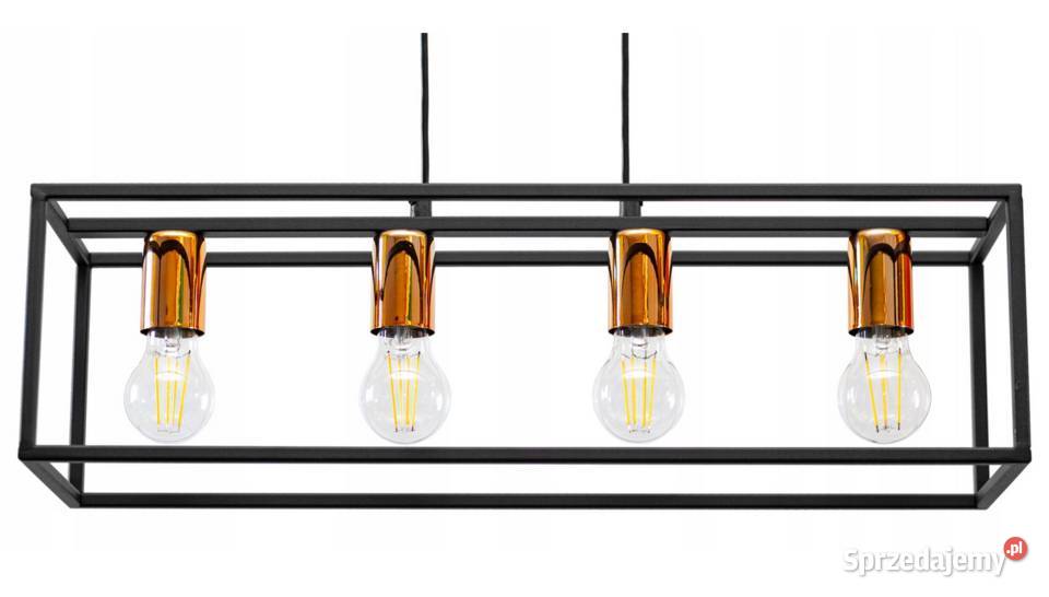 LAMPA SUFITOWA PLAFON ŻYRANDOL LOFT czarna Choroszcz