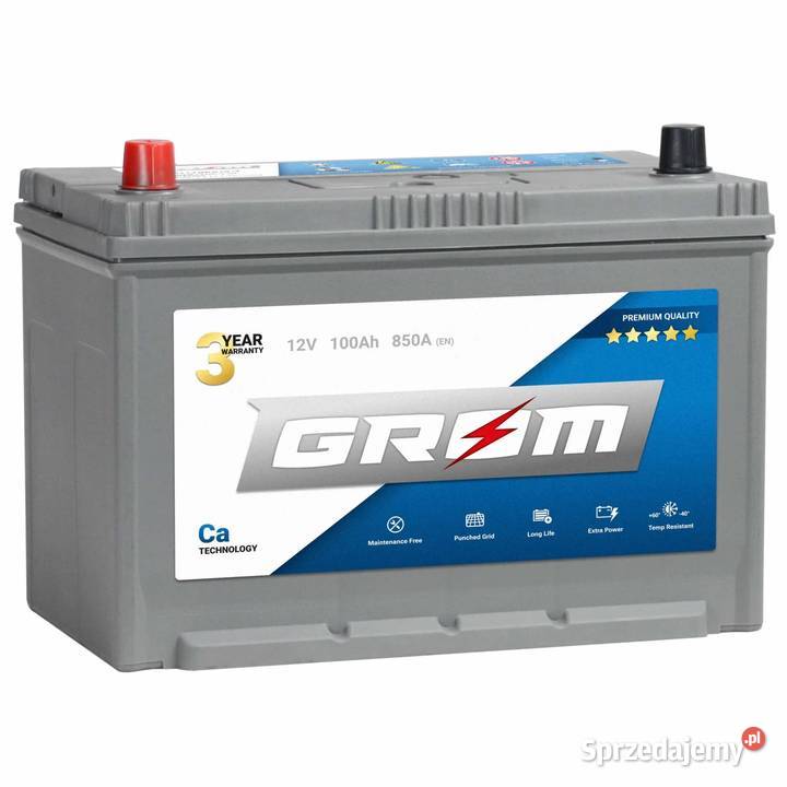 Akumulator GROM Premium 100Ah 850A Japan Lewy Rumia