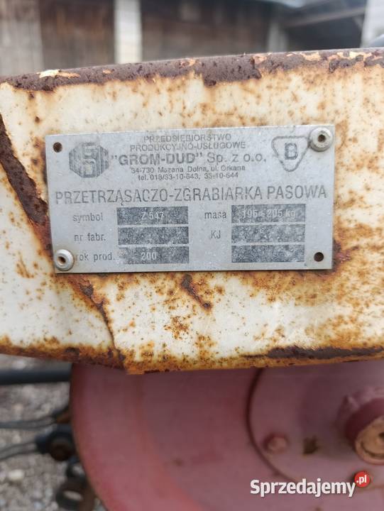 Przetrzącaczo zgrabiarka pasowa Rybitwy sprzedam