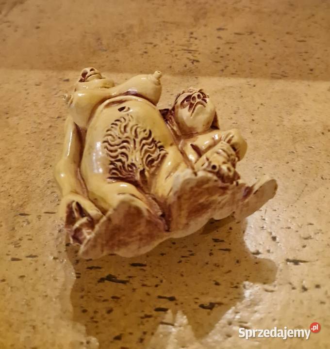 Stara azjatycka FIGURKA JASKINIOWCY vintage