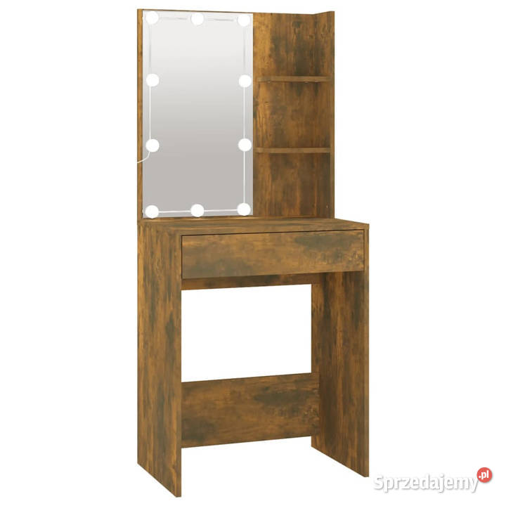 Toaletka z LED przydymiony dąb 60x40x140