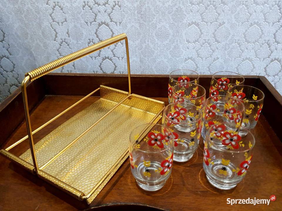 kieliszki DDR lata 50 vintage art deco sprzedam