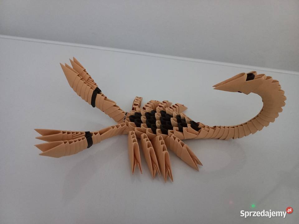 Skorpion pajęczak rękodzieło origami prezent