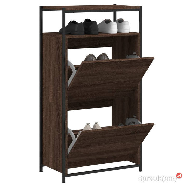 Szafka na buty brązowy dąb 60x34x112 WM840033 sprzedam