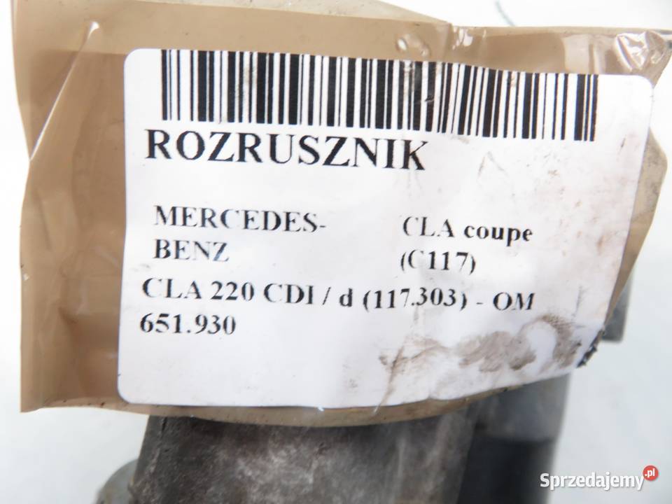 ROZRUSZNIK MERCEDESBENZ CLA coupe CLA 220 CDI Układ elektryczny silnika