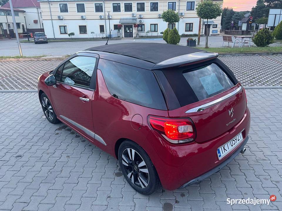 Citron DS3 Cabrio SoChic Automat OKAZJA 1560cm3 świętokrzyskie Brzezinki