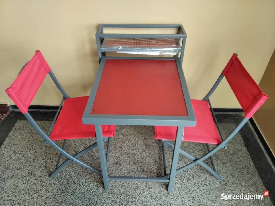 NAJTANIEJ Zestaw Meble Balkonowe Stół Dwa Zabrze