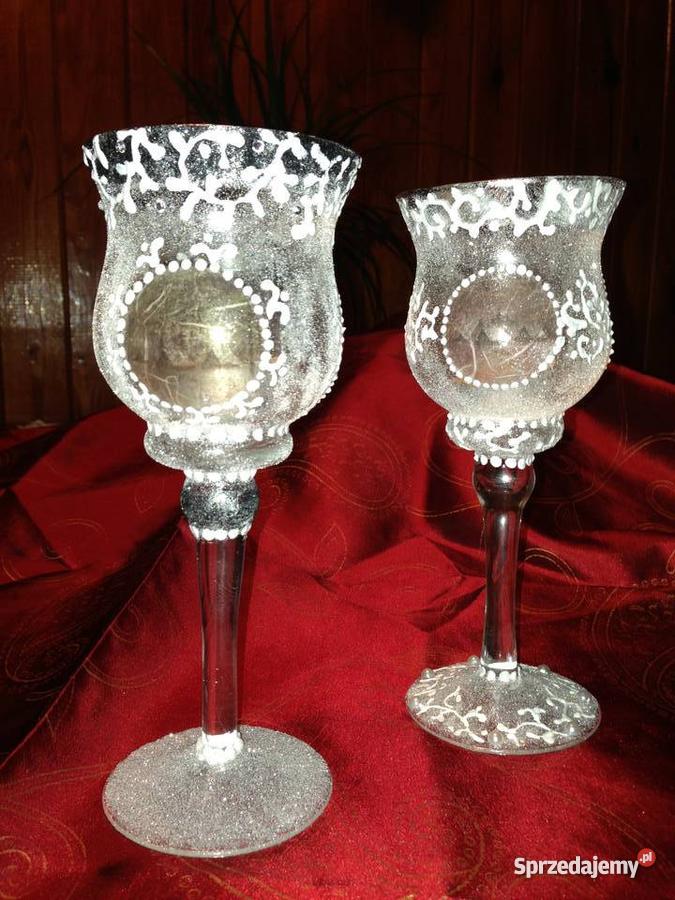 kieliszki do wina recznie malowane Wrocław sprzedam