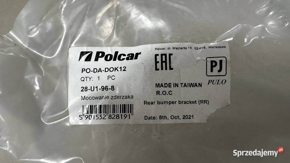 Dacia Dokker Ślizg Zderzaka Prawy Tył Radziszów