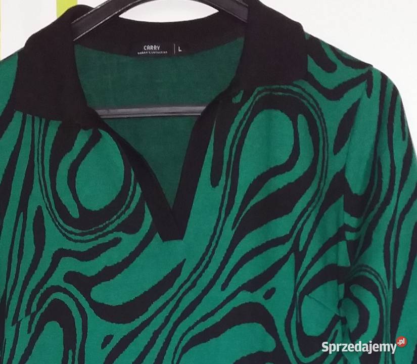 ML4244 Czarnozielona ołówkowa sukienka Carry Gliwice