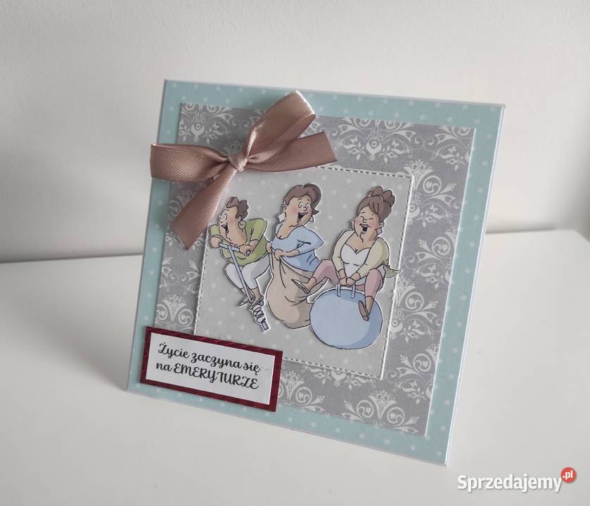 Kartka ręcznie robiona na odejście na emeryturę Łódź