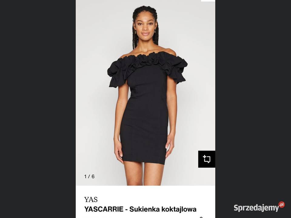 Sukienka Mini Mała Czarna Damska YAS S Nowa Sól