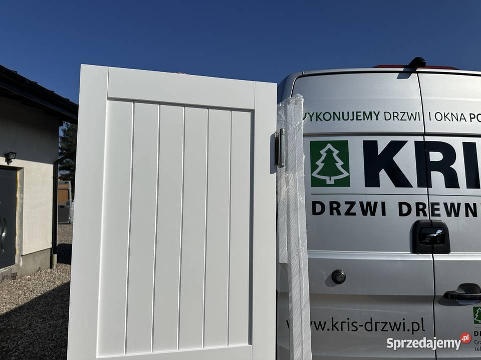 Drzwi drewniane WAHADŁOWE ręki 3 SZTUKI CAŁA Grzybno