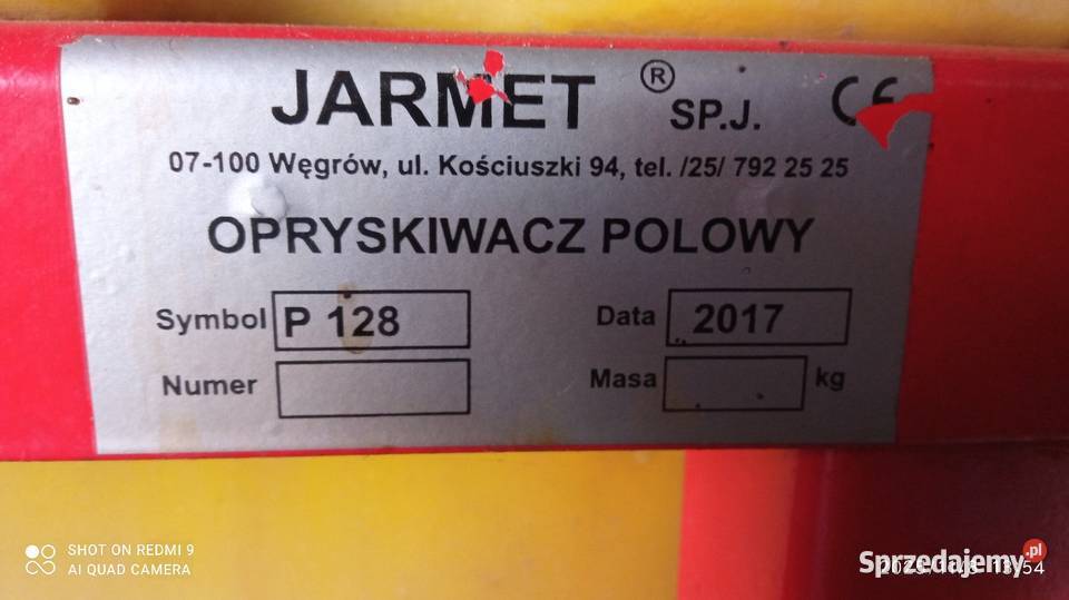 Opryskiwacz polowy Rolnictwo