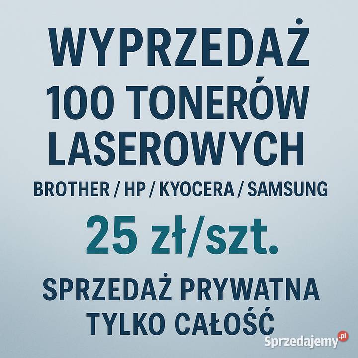 Sprzedam 100 tonerów laserowych Brother HP