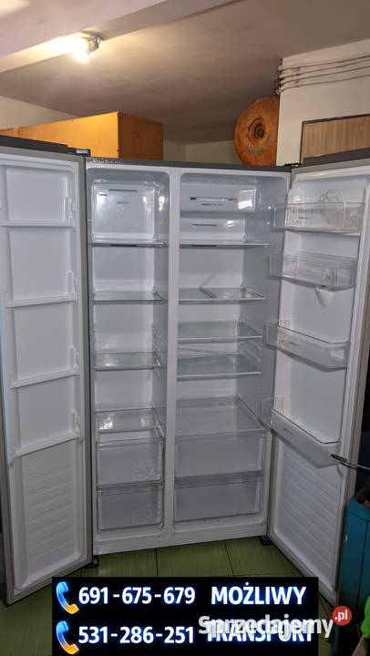 Dwudrzwiowa chłodziarkozamrażarka lodówka 180cm kujawsko-pomorskie Dobrzyń nad Wisłą