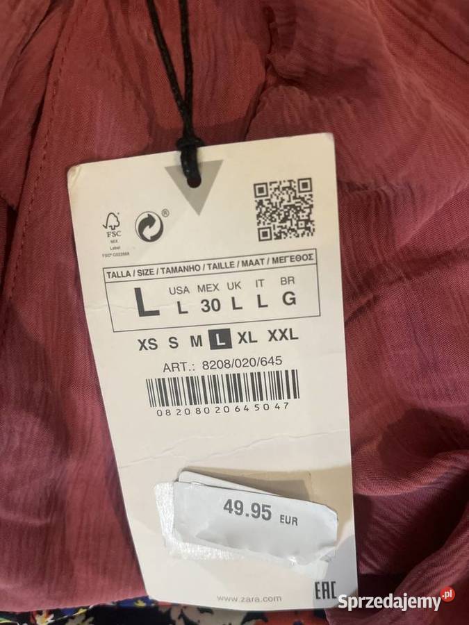 Zara sukienka koralowa długa nowa hit blog 40 zachodniopomorskie Choszczno