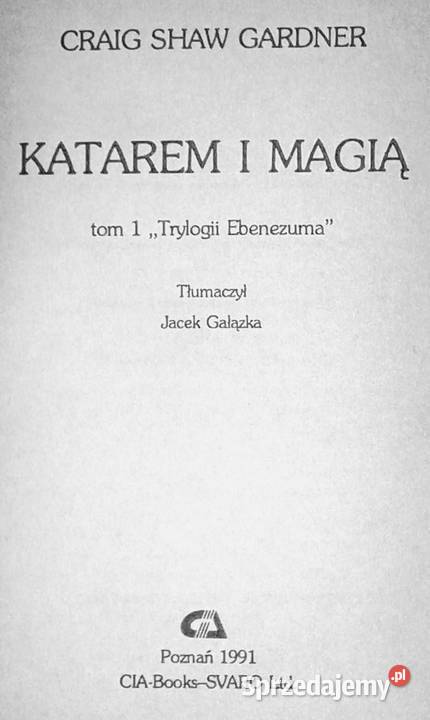 Katarem i magią Craig Shaw Gardner miękka Chełm