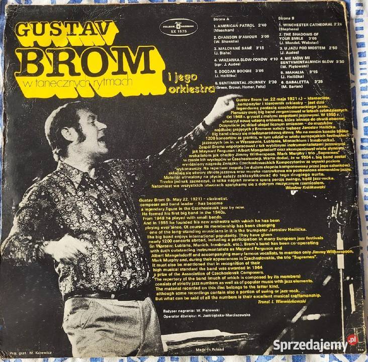 Gustav Brom i jego orkiestra płyta winylowa z Chełmno