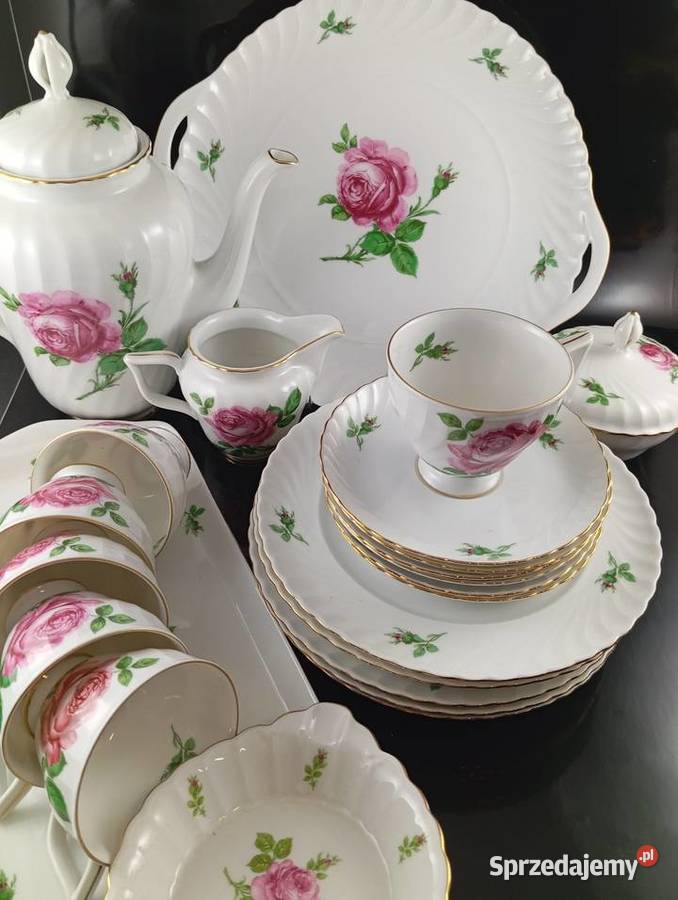 Serwis do kawy Tettau 6 osób Porcelana i szkło lubuskie Zielona Góra sprzedam