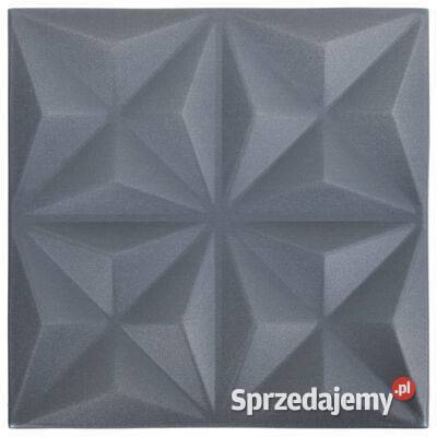 vidaXL Panele ścienne 3D 12 50x50 szary origami Warszawa