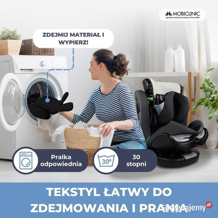 Mobiclinic Fotelik samochodowy Obrót 360 Grupa 9 - 36 kg śląskie Jaworzno sprzedam