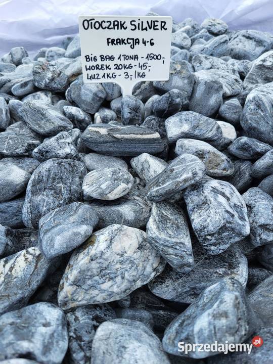 Otoczak Silver Grecki szary kamień Kamienie