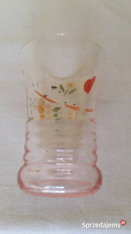 Szklanka ręcznie malowana różowa sprzedam