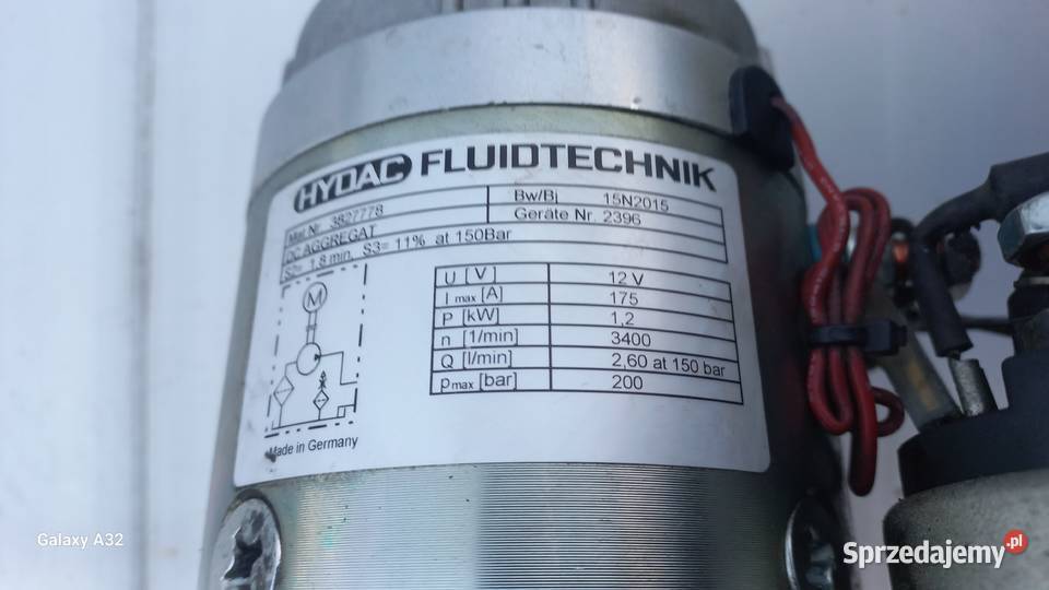Pompa silnik 12V 12kW agregat hydrauliczny Przykona
