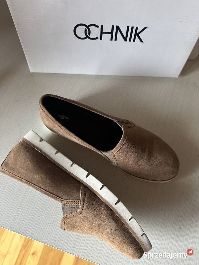 Zamszowe buty ochnik Balerinki Janów Lubelski