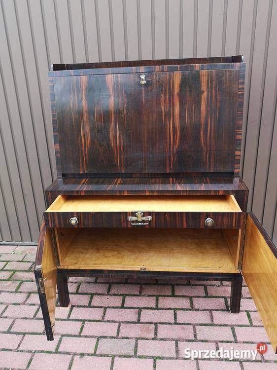 Sekretarzyk Biurko ARTDECO Heban Unikat Stary Swarzędz