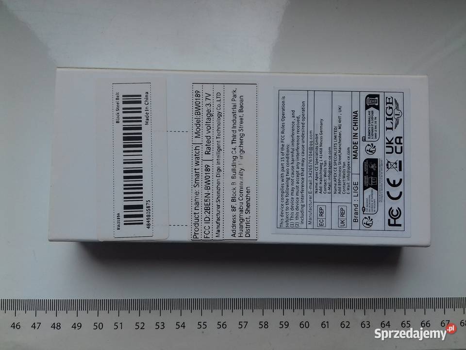 SmartWatch LIGE BW0189 Black Steel Belt BW0189A Pozostałe Bydgoszcz sprzedam
