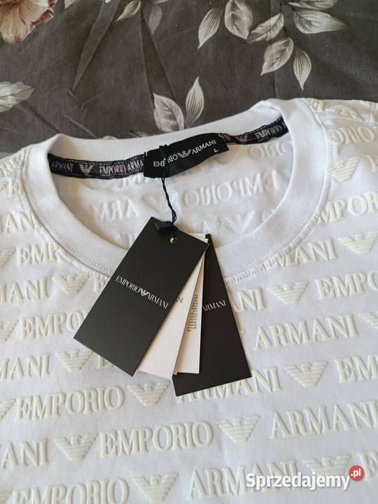 Tshirt męski Emporio Armani sygnatura regular Białystok