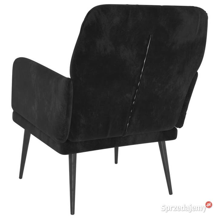 Fotel czarny 62x79x79 obity aksamitem WM351409 mazowieckie Warszawa
