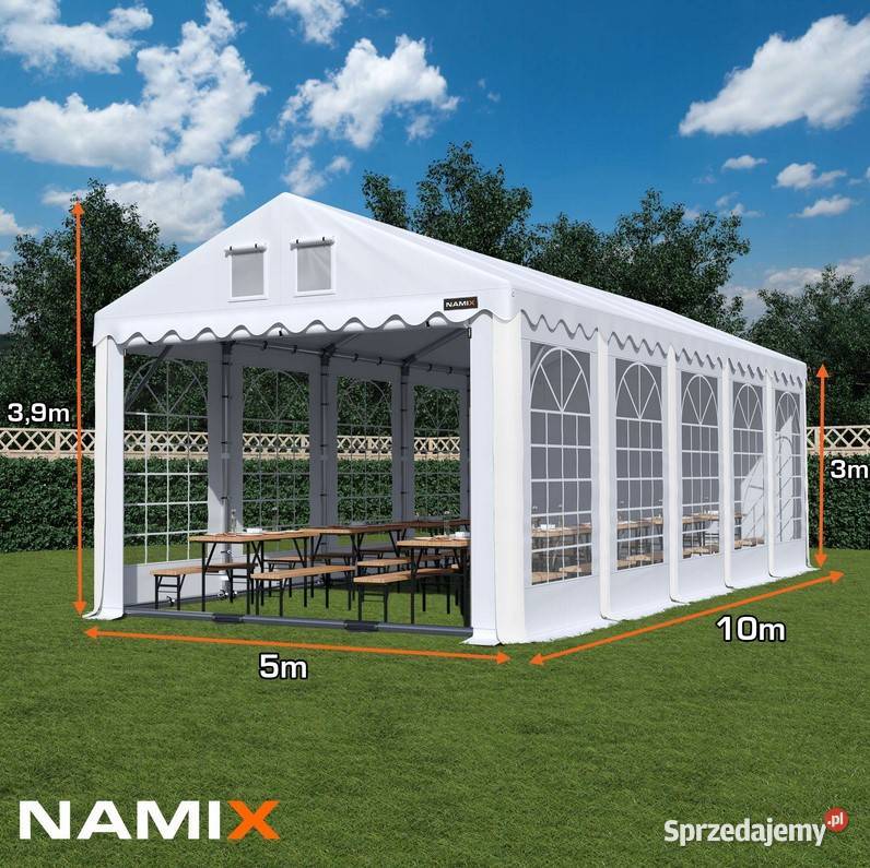Namiot PRESTIGE 5x103m ogrodowy imprezowy garaż