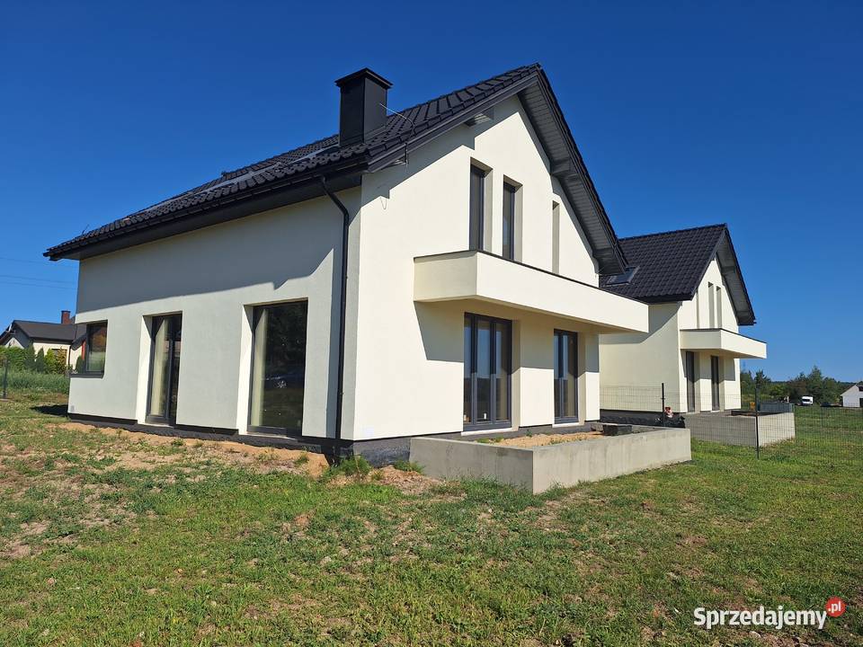 Dom bliźniak z garażem w stanie surowym 155m2 Wola Niemiecka