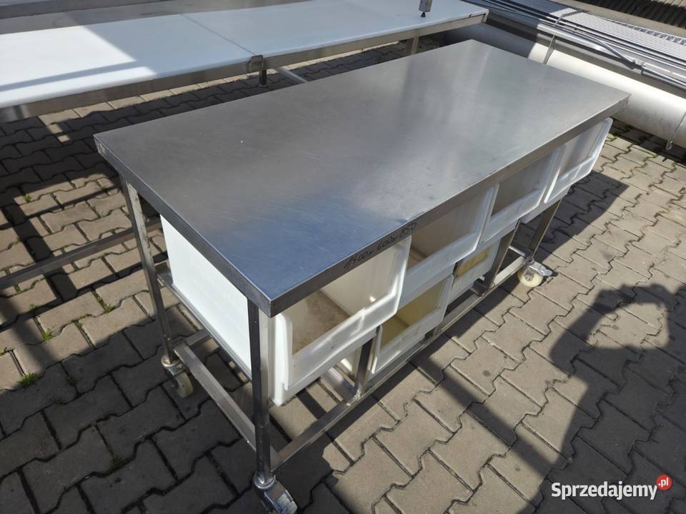 Stół roboczy gastronomiczny jezdny z regałem na Krotoszyn sprzedam