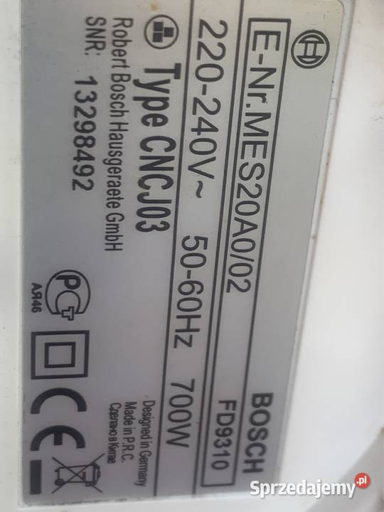 Bosch MES20A002 sokowirówka Wrocław sprzedam