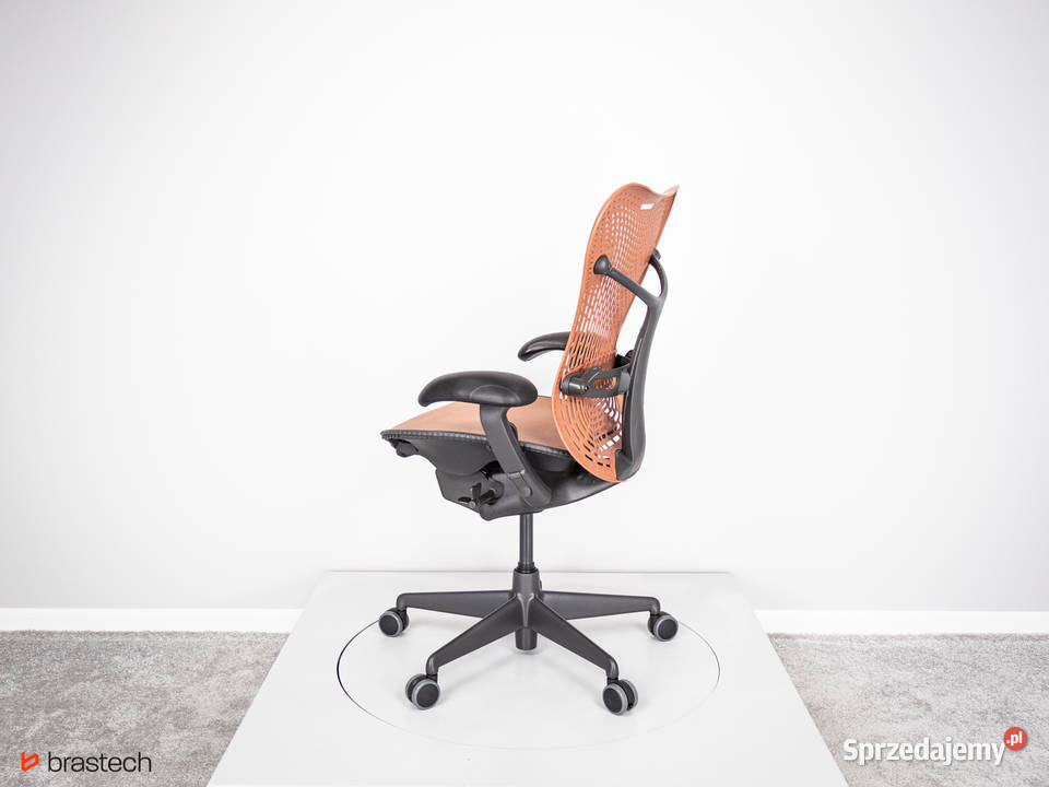Fotel biurowy Herman Miller Mirra ceglasty Fotele i krzesła obrotowe pomorskie Sątoczno