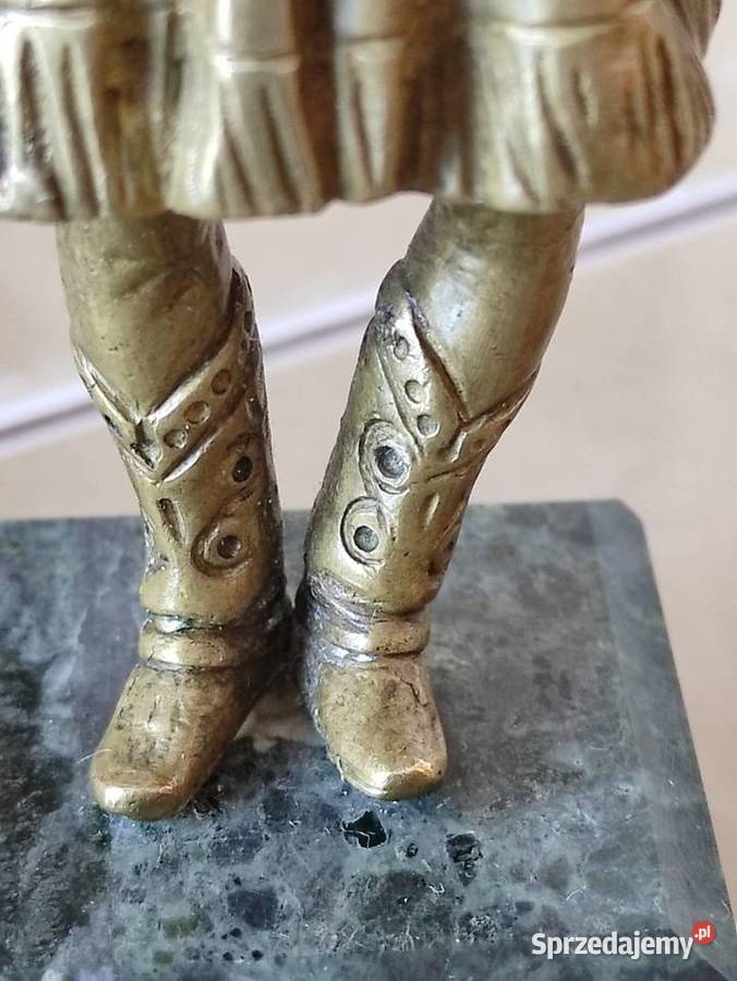 Antyczna figurka z brązu sygnowana AD 1764 Janów Lubelski