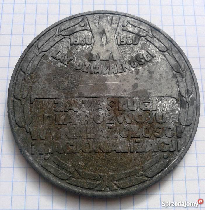 MEDAL 20 LAT DZIAŁALNOŚCI WKTIR W ŁODZI Piszczac
