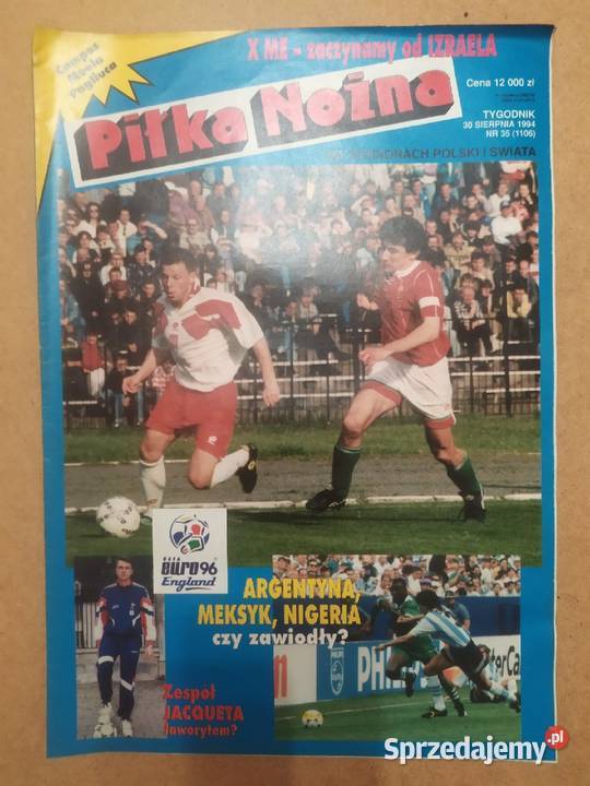 Tygodnik Piłka Nożna rocznik 1994 kompletny Łódź