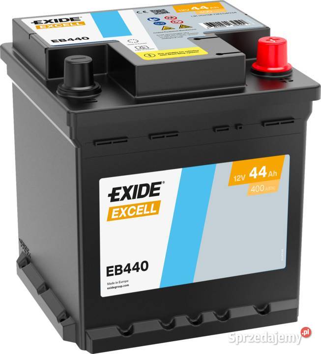 Akumulator 40Ah 400A kostka prawy plus Exide Warszawa